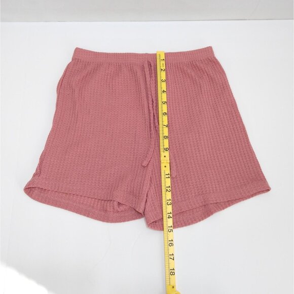 Waffle Lounge Shorts Medium Size 6 High Waist Draw Strings Comfy & Soft EUC - Picture 7 of 7